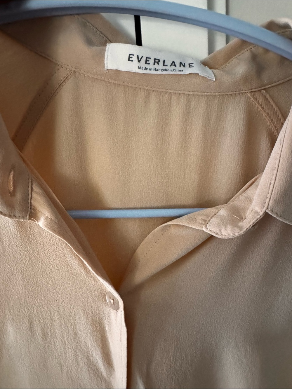 Everlane Women's Blush Silk Button-Down Shirt size Small